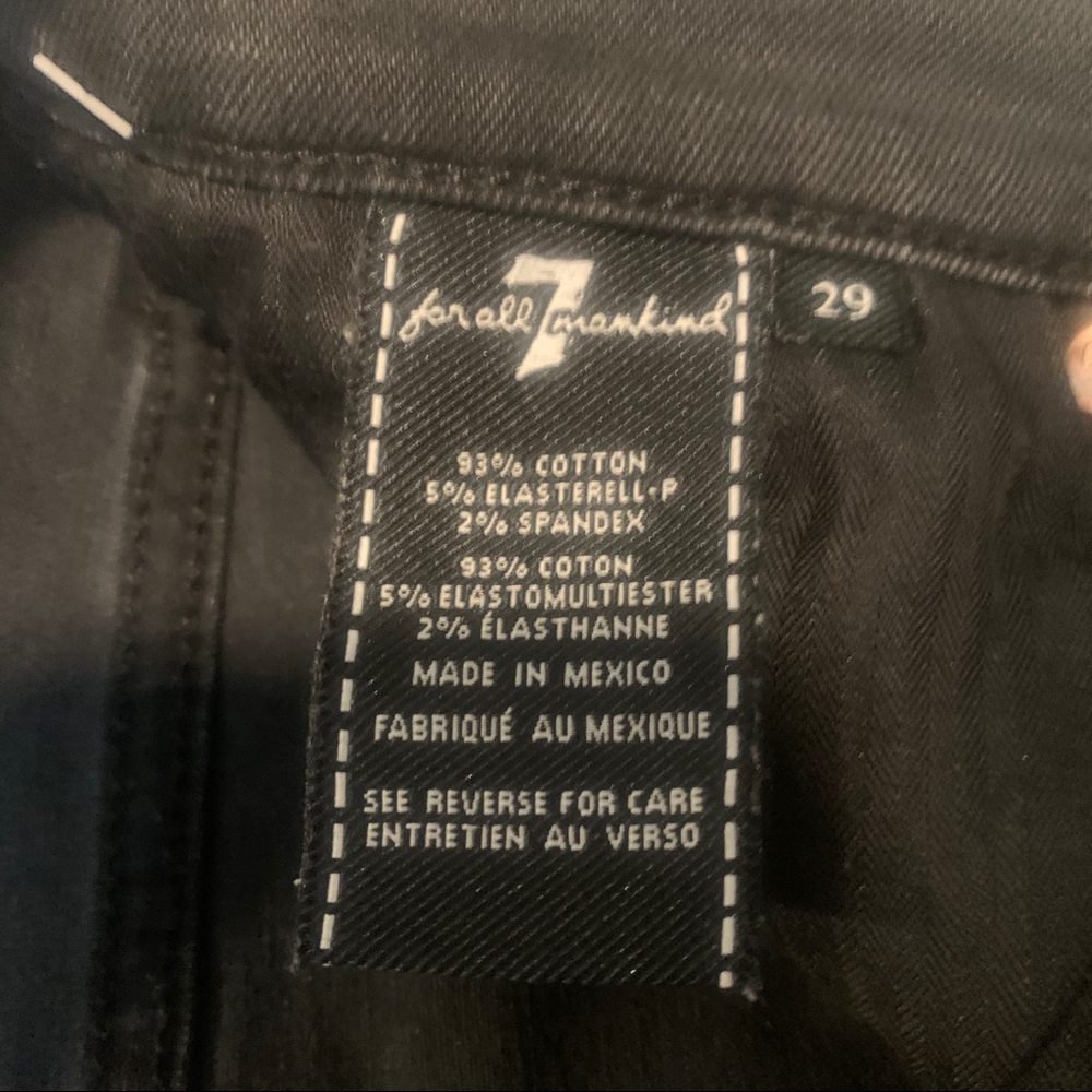 7 For All Mankind Black Gwenevere Skinny Jeans 29 - Picture 10 of 10